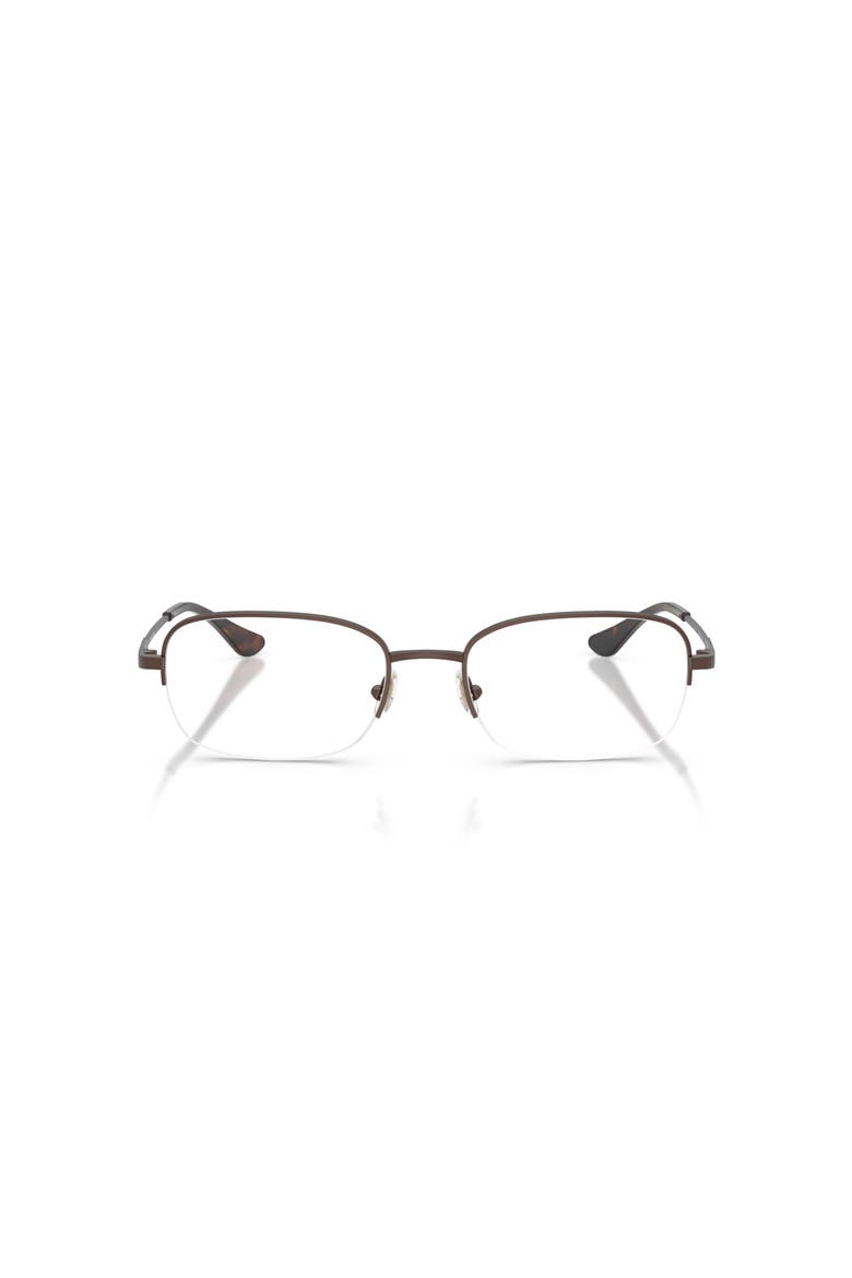 54mm Rectangle optical glasses, Alternate, color, Brown