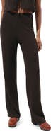 MANGO Nati Textured Straight Leg Pants