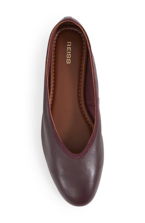 Reiss Dina Flat In Burgundy