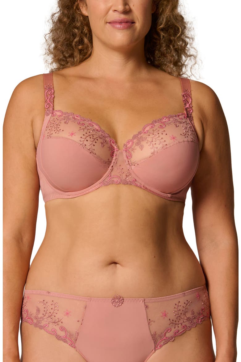 'Delice' Embroidered Underwire Bra, Main, color, SMOKEY PINK
