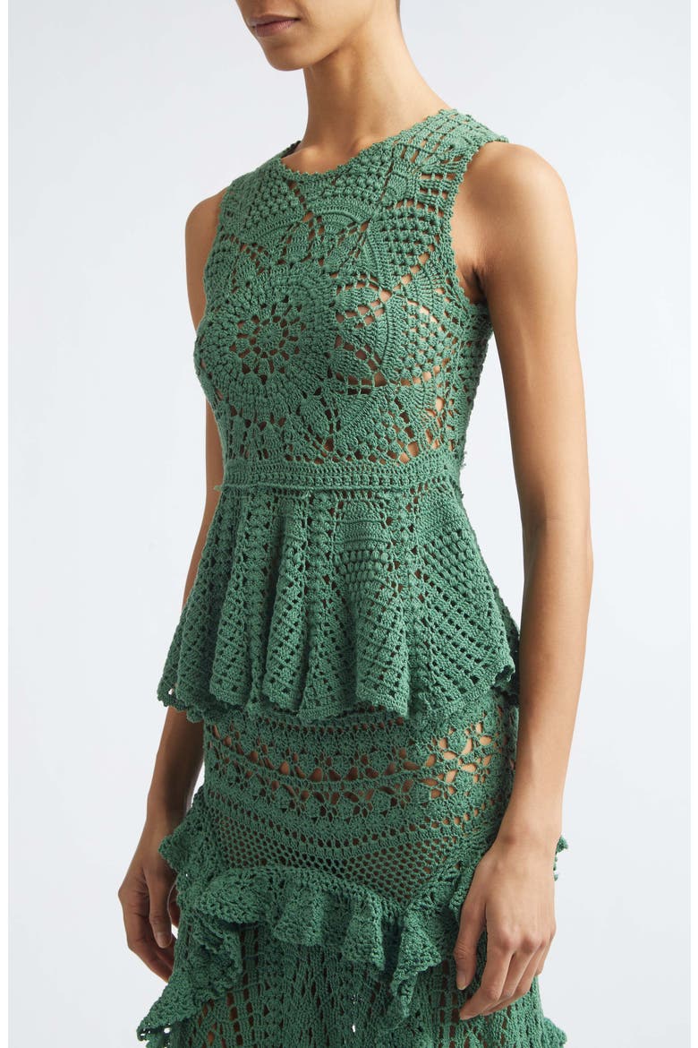 Cora Sleeveless Crochet Top, Alternate, color, SEA GLASS