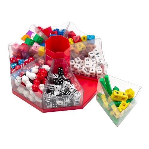 Junior Learning Classroom Caddie Red 360° Spinning Organizer, 8 Trays In Red
