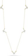 CHLOE AND MADISON CZ Butterfly Station Necklace
