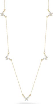 CHLOE AND MADISON CZ Butterfly Station Necklace