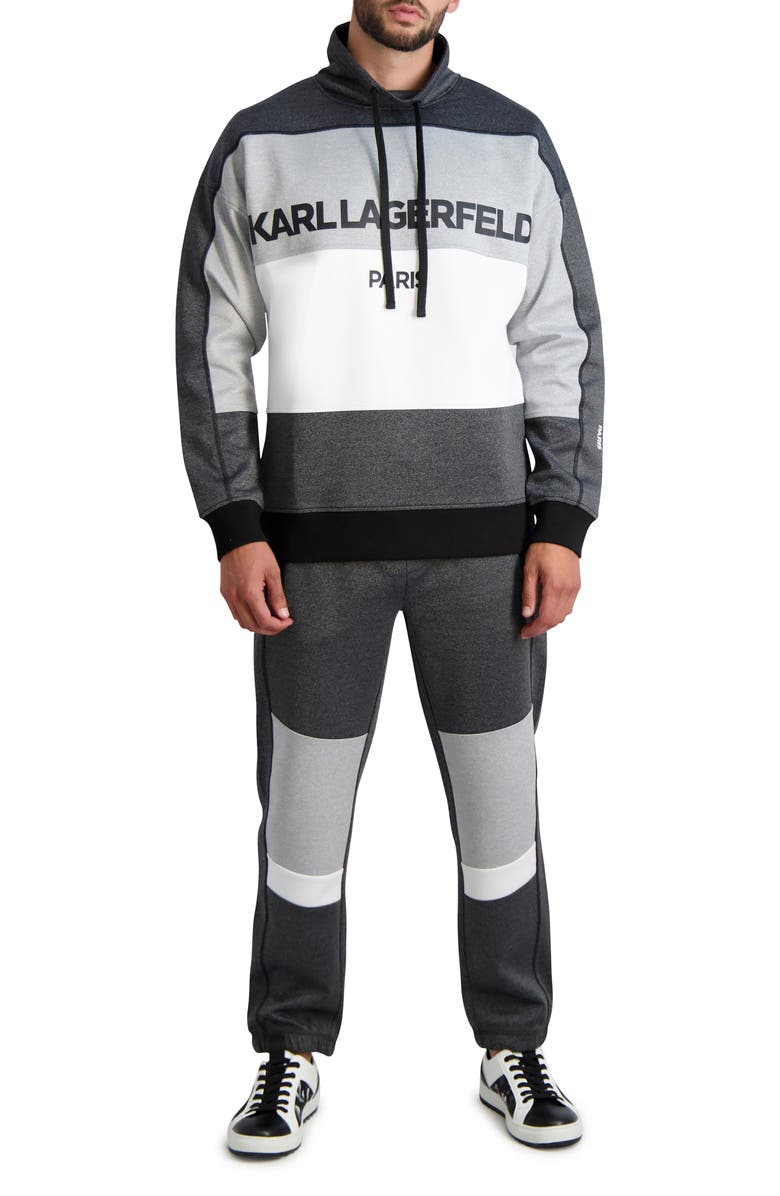 KARL LAGERFELD PARIS Colorblock Joggers, Alternate, color, 