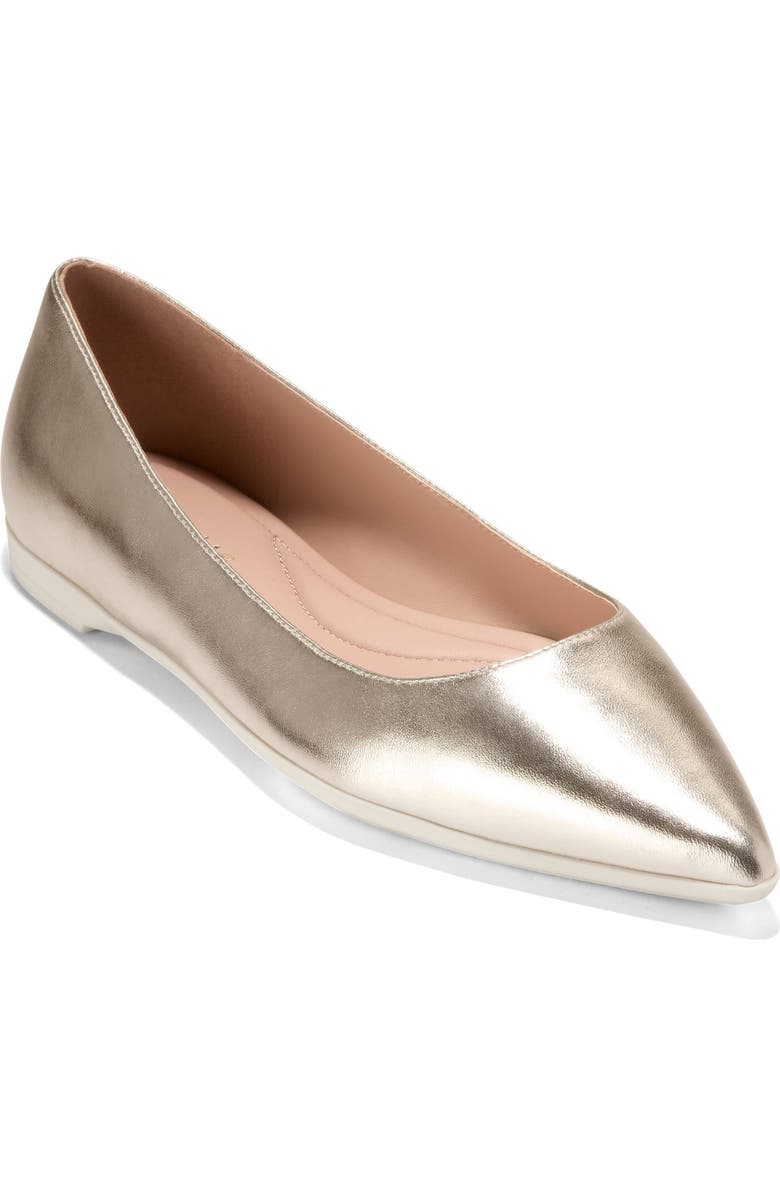Cole Haan Grand Ambition 2.0 Ballet Flat, Main, color, Soft Gold Leather