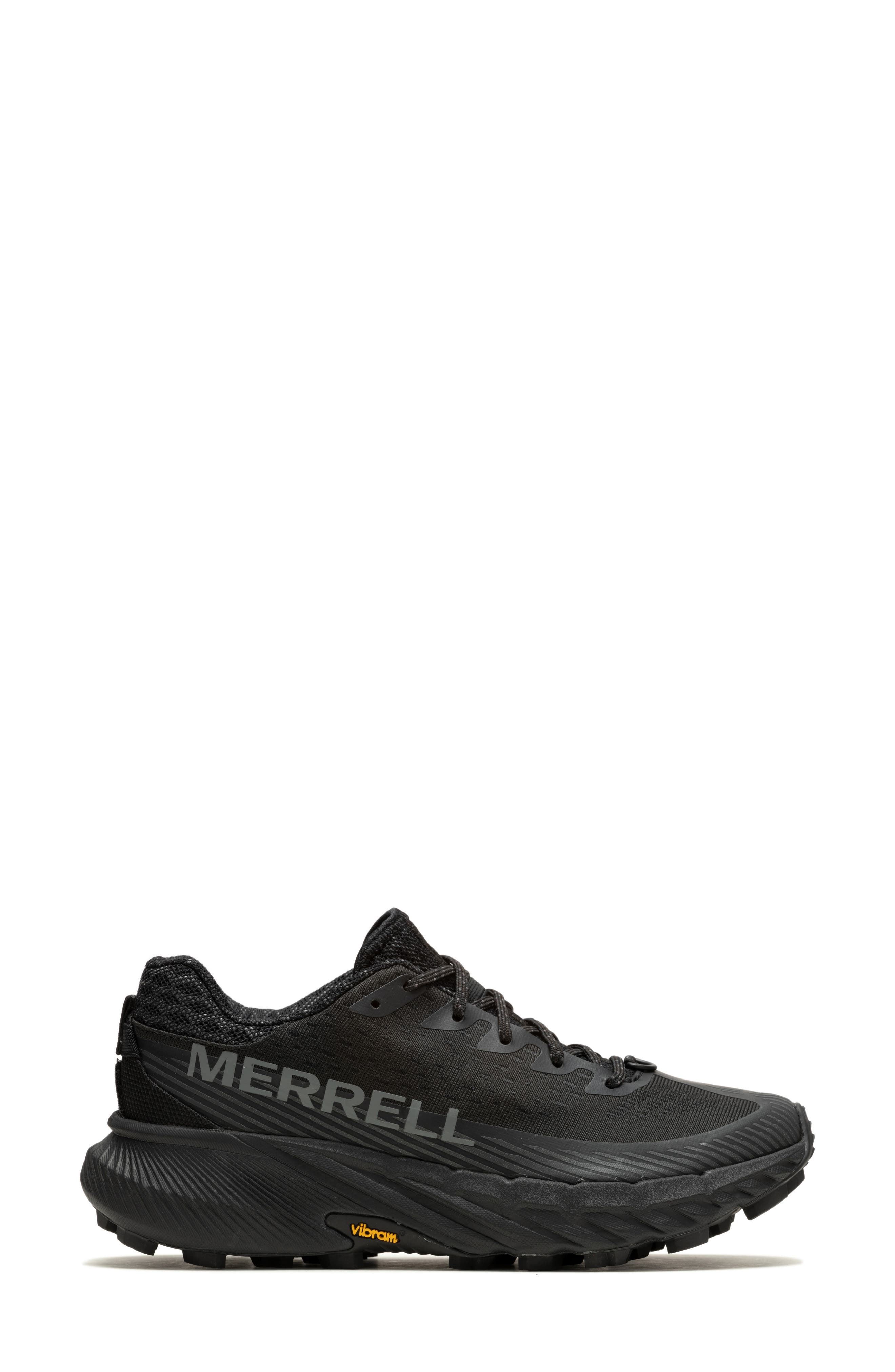 Merrell Agility Peak 5 Running Shoe, Alternate, color, Black/ Black