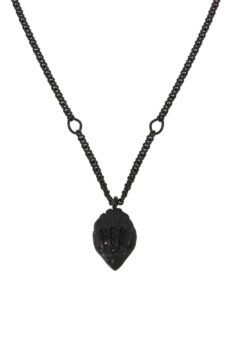 Eagle Pendant Necklace, Main, color, JET