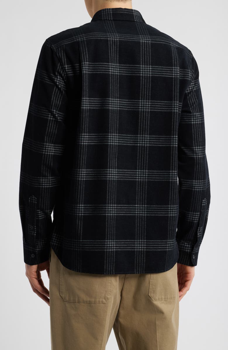 Vince Plaid Corduroy Button-Up Shirt, Alternate, color, Black/Off White