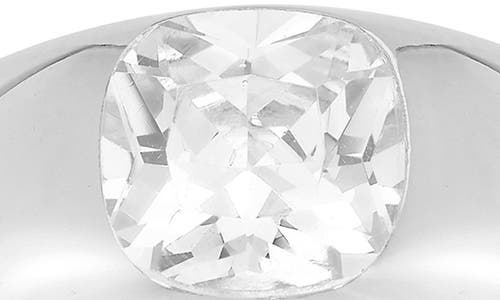 Chloe & Madison Chloe And Madison Cushion Cut Cubic Zirconia Dome Ring In Silver