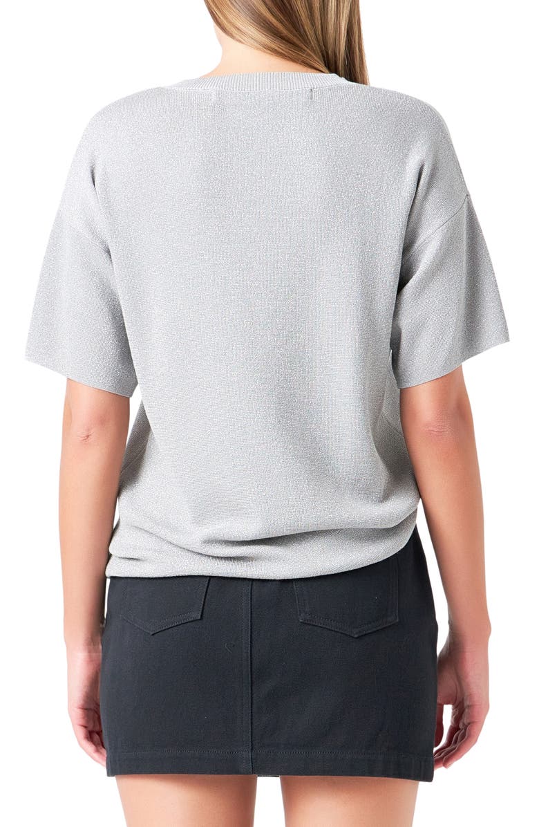 Grey Lab Metallic Knit Top, Alternate, color, Grey