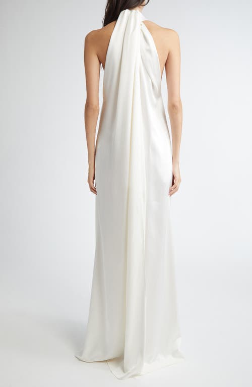 Stella Mccartney Envers Satin Gown In Cream