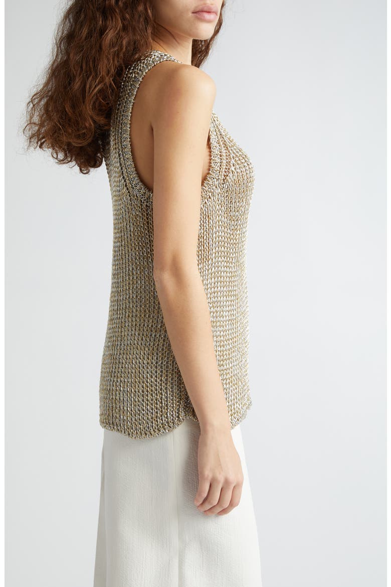 Metallic Sweater Tank, Alternate, color, 8945 - SILVER/ GOLD