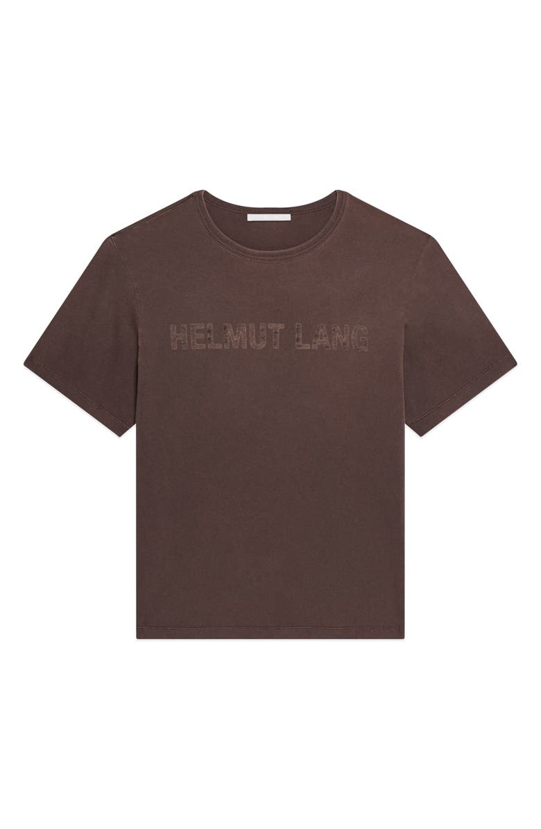 Helmut Lang Corduroy Logo Cotton T-Shirt, Alternate, color, Espresso