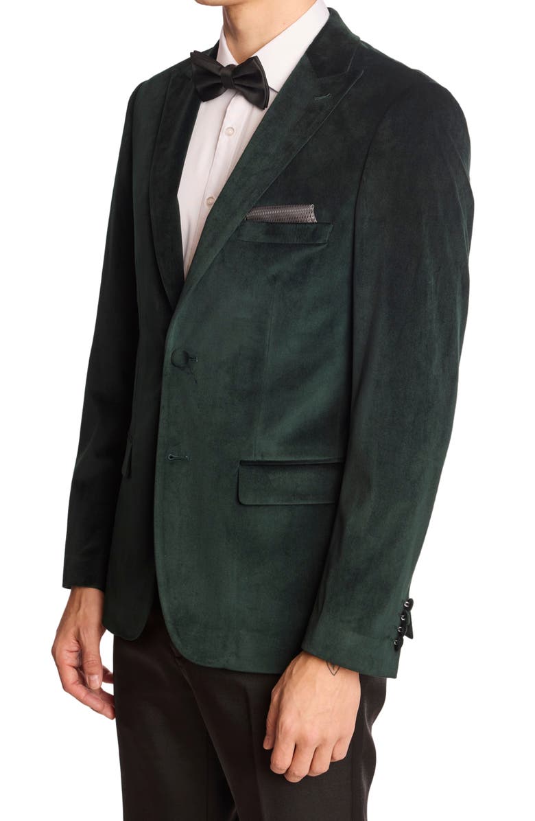 PAISLEY & GRAY Kyle Slim Fit Velvet Dinner Jacket, Alternate, color, Dark Green Velvet