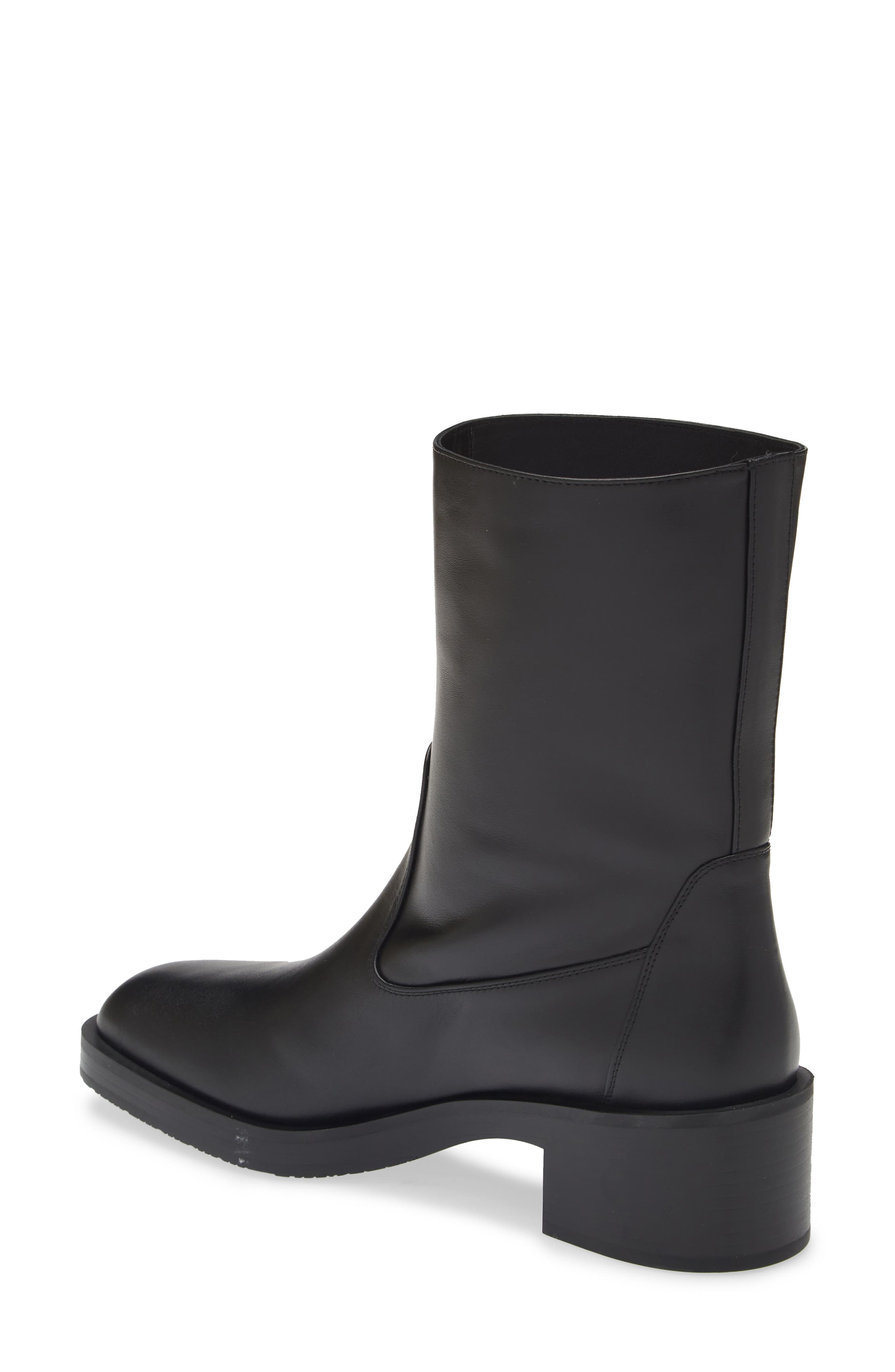 Stuart Weitzman Kaia Bootie, Alternate, color, Black Smooth Calf