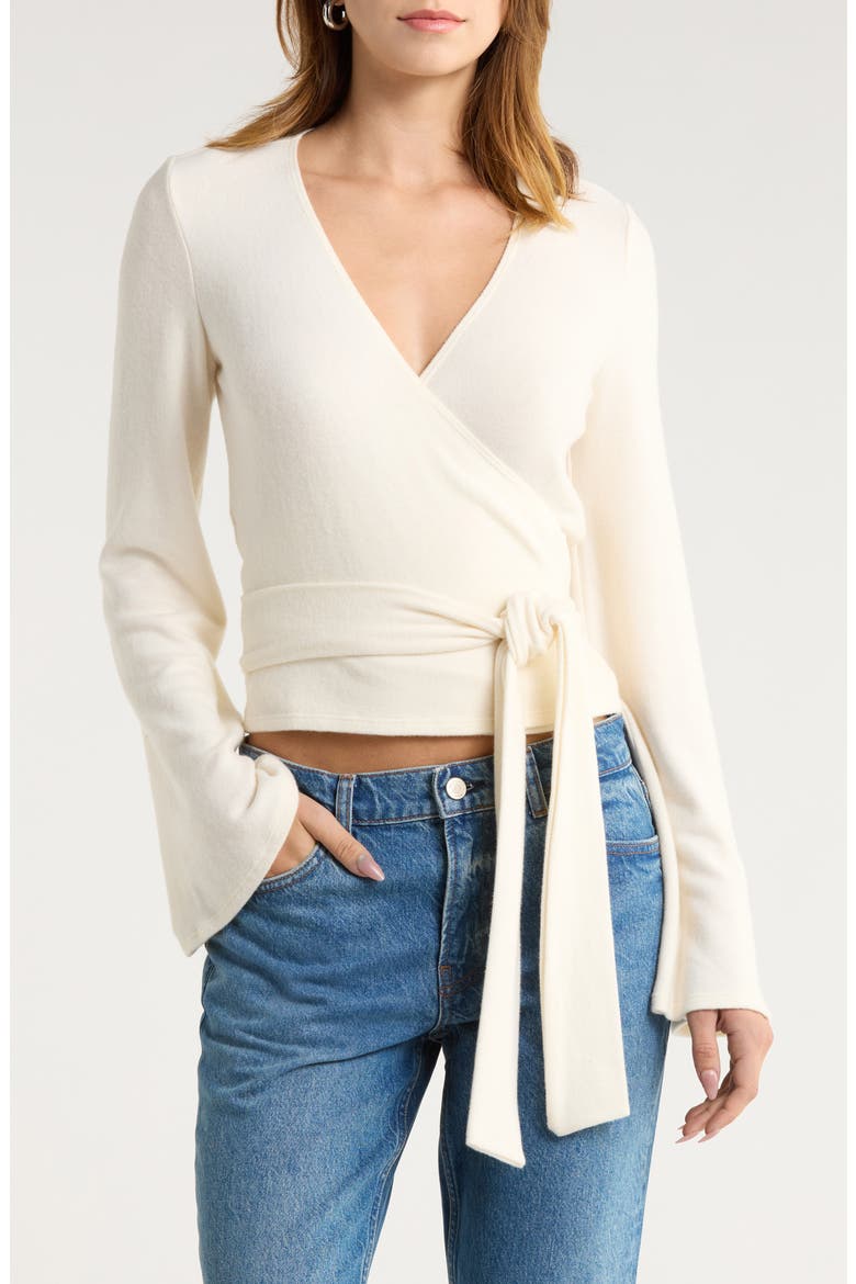 Kylen Wrap Top, Main, color, FIOR DI LATTE