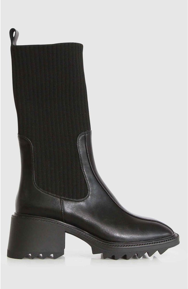 Belle & Bloom Perfect Illusion Knit Boot, Alternate, color, Black