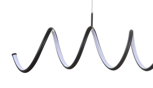 Jonathan Y Ali Dimmable Adjustable Integrated Led Metal Linear Pendant In Black