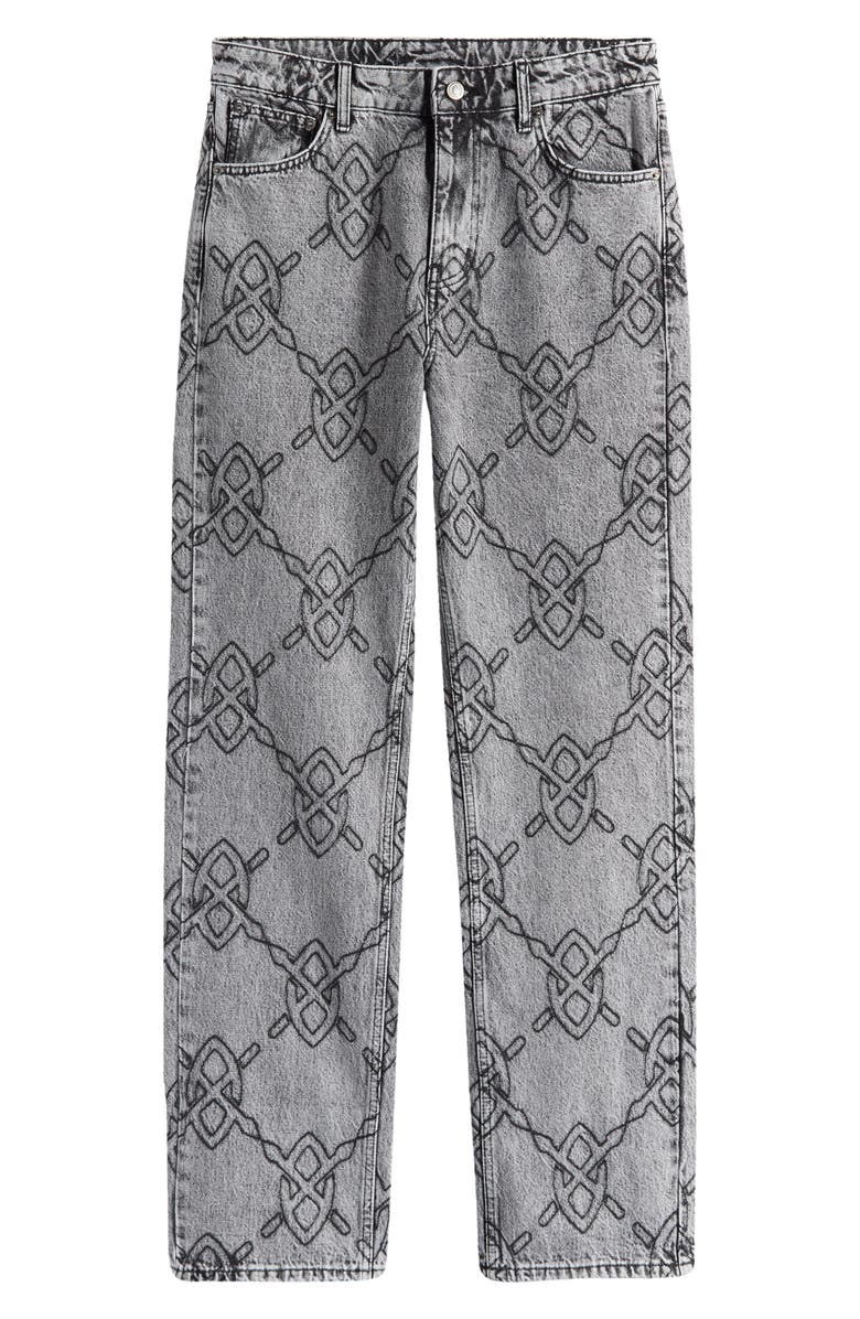 DAILY PAPER Rahul Logo Print Straight Leg Nonstretch Denim Jeans, Alternate, color, 