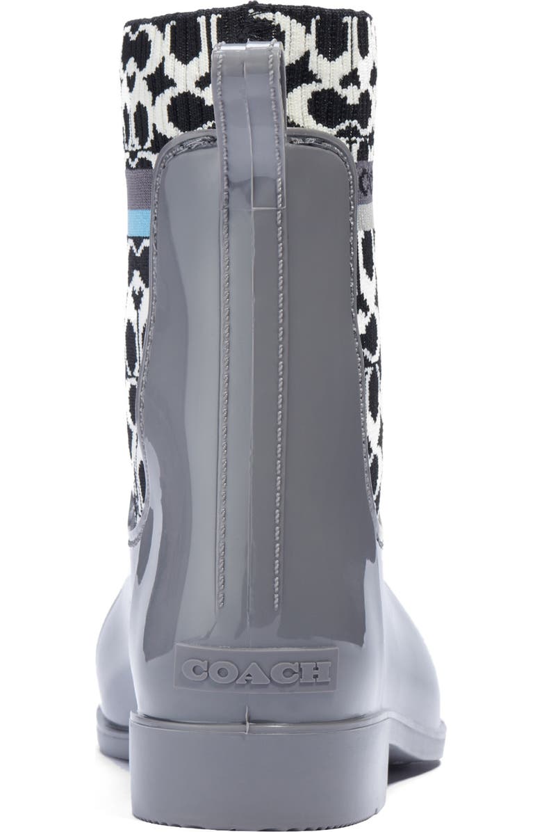 COACH Rivington Waterproof Chelsea Rain Boot, Alternate, color,