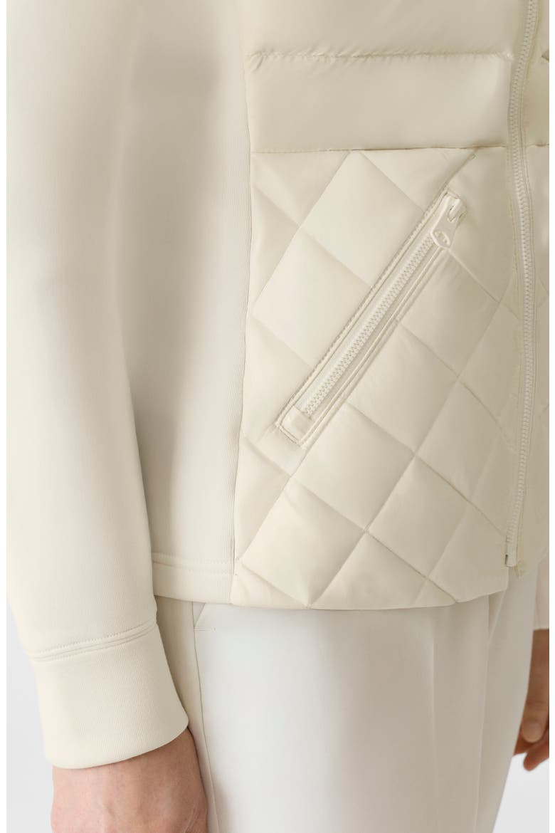 Agatha Mixed Media Down Jacket, Alternate, color, CREAM