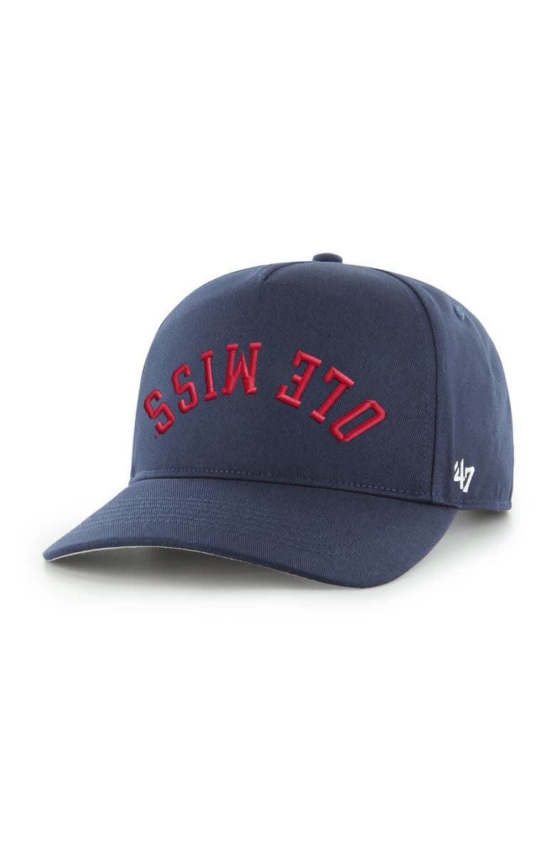 '47 Men's '47 Navy Ole Miss Rebels Flip Script Hitch Adjustable Hat, Alternate, color, Navy