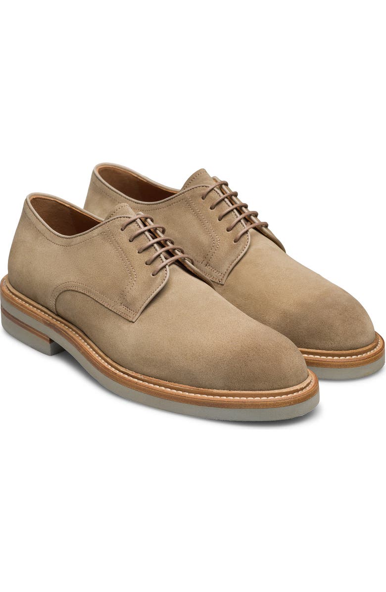 Magnanni Marton Suede Derby, Main, color, Taupe Suede