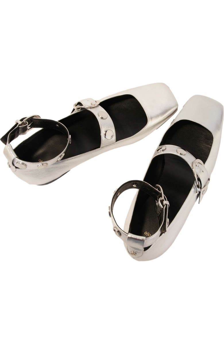 maje Metallic leather Mary Janes, Alternate, color,