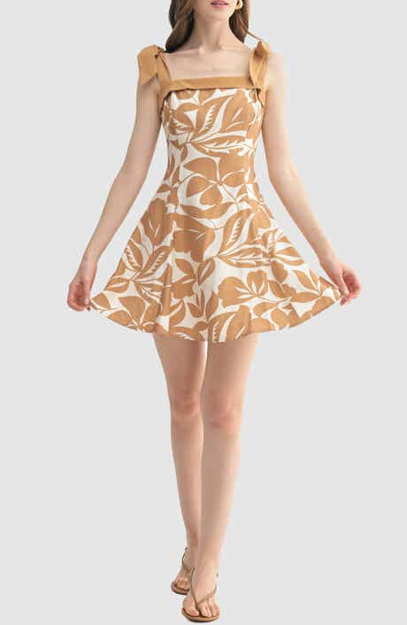 Lush Contrast Shoulder Tie Minidress