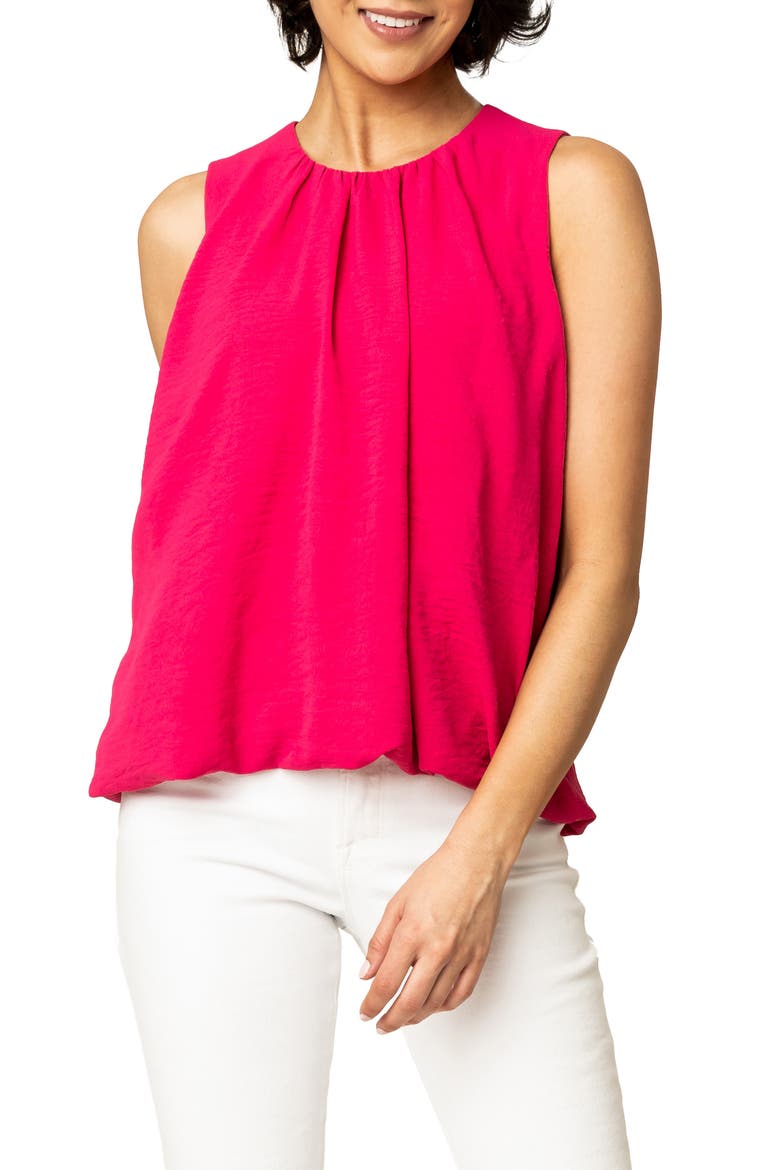 Sleeveless Bubble HemTop, Main, color, FUSCHIA PINK