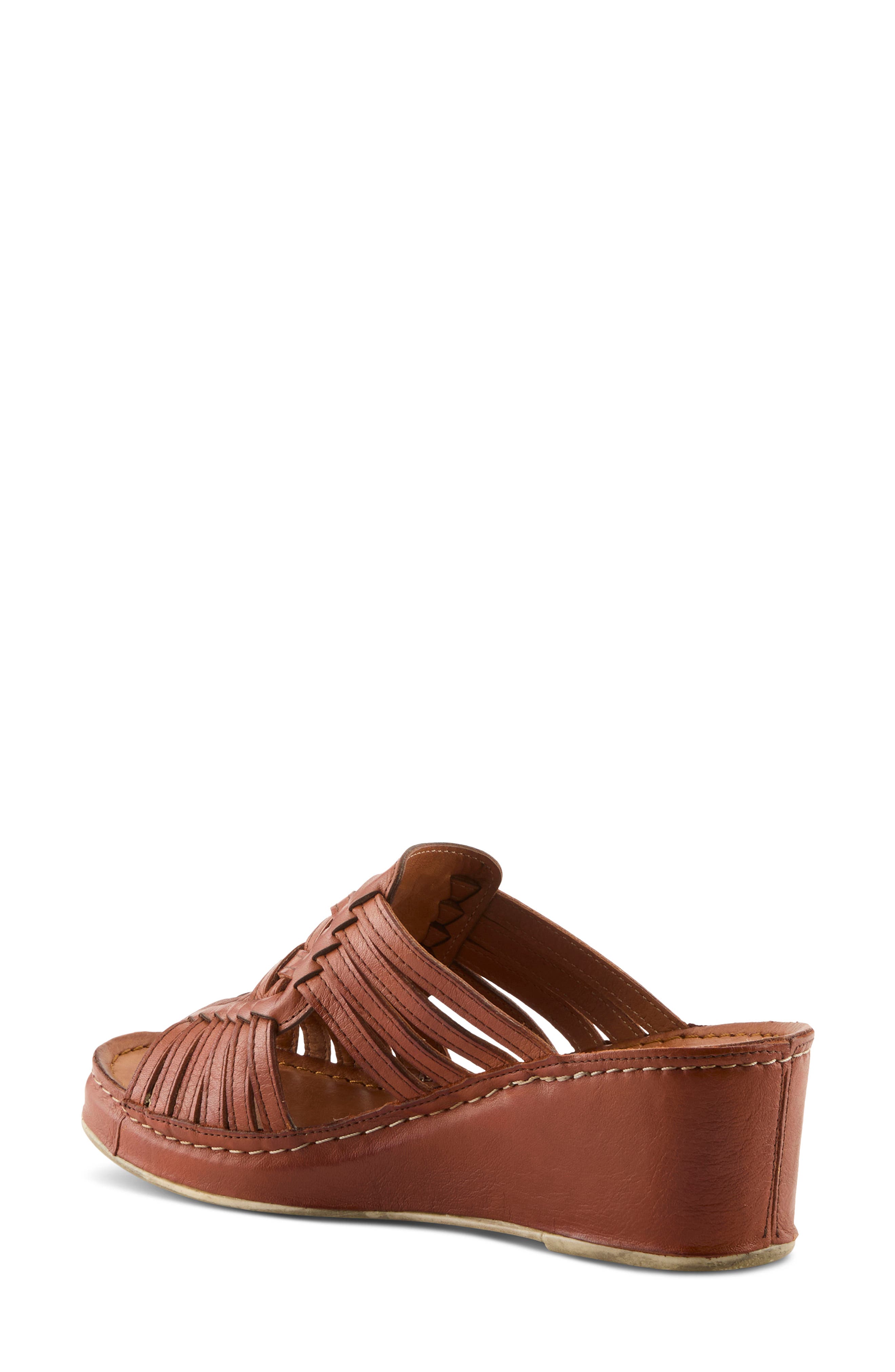 Spring Step Nokiah Platform Wedge Sandal, Alternate, color, Cognac