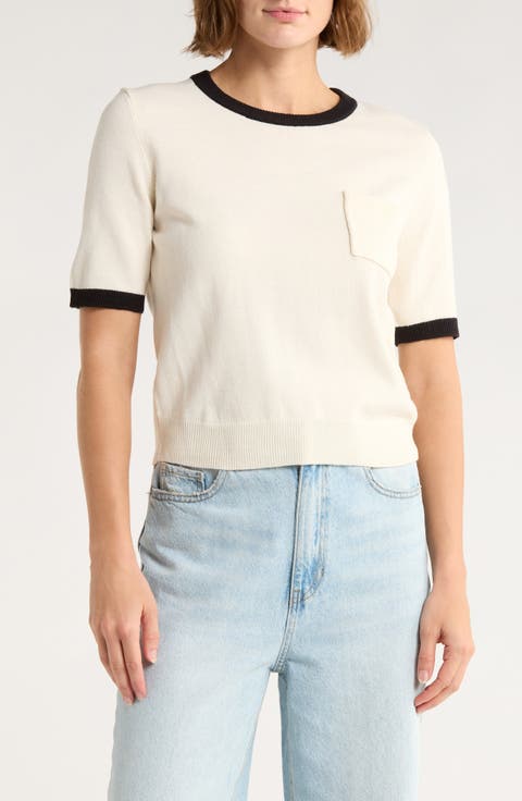 Babysoft Crop Ringer T-Shirt