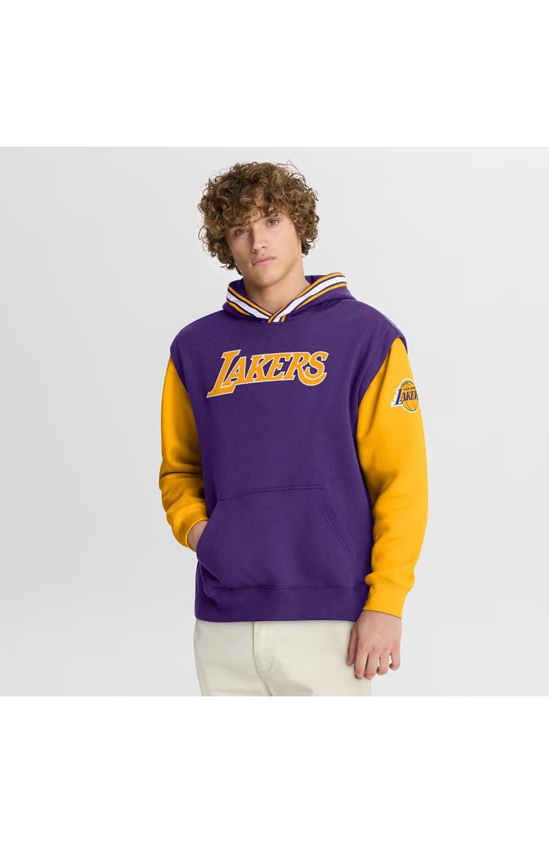 FANATICS Men's Fanatics Purple/Gold Los Angeles Lakers Half Court Shot Clock Fastbreak Hoodie, Main, color, Purple