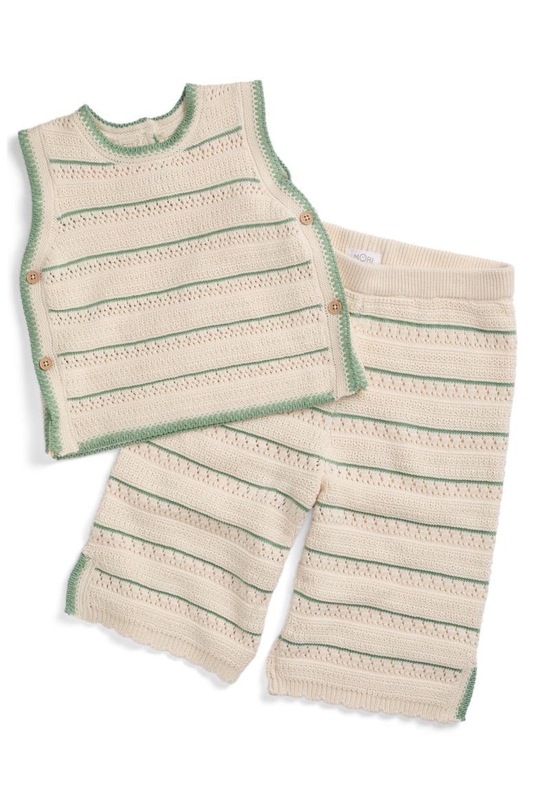 Stripe Knit Tank Top, Alternate, color, Gardenia Stripe