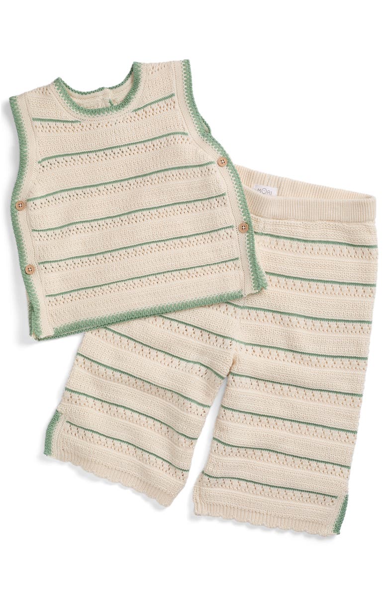 MORI Stripe Knit Tank Top, Alternate, color, Gardenia Stripe