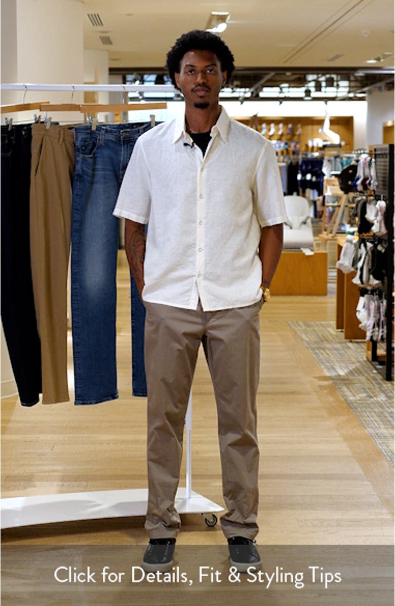 Dalton Short Sleeve Linen & Cotton Button-Up Shirt, sales video thumbnail