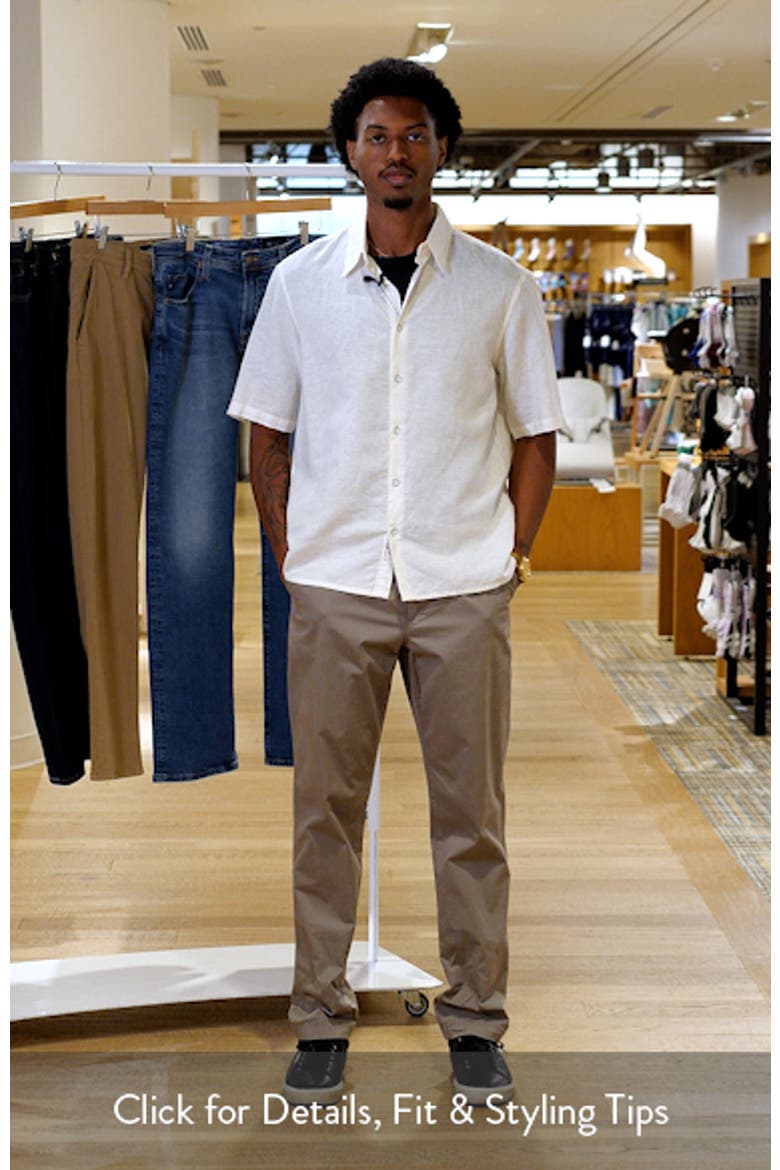 Dalton Short Sleeve Linen & Cotton Button-Up Shirt video