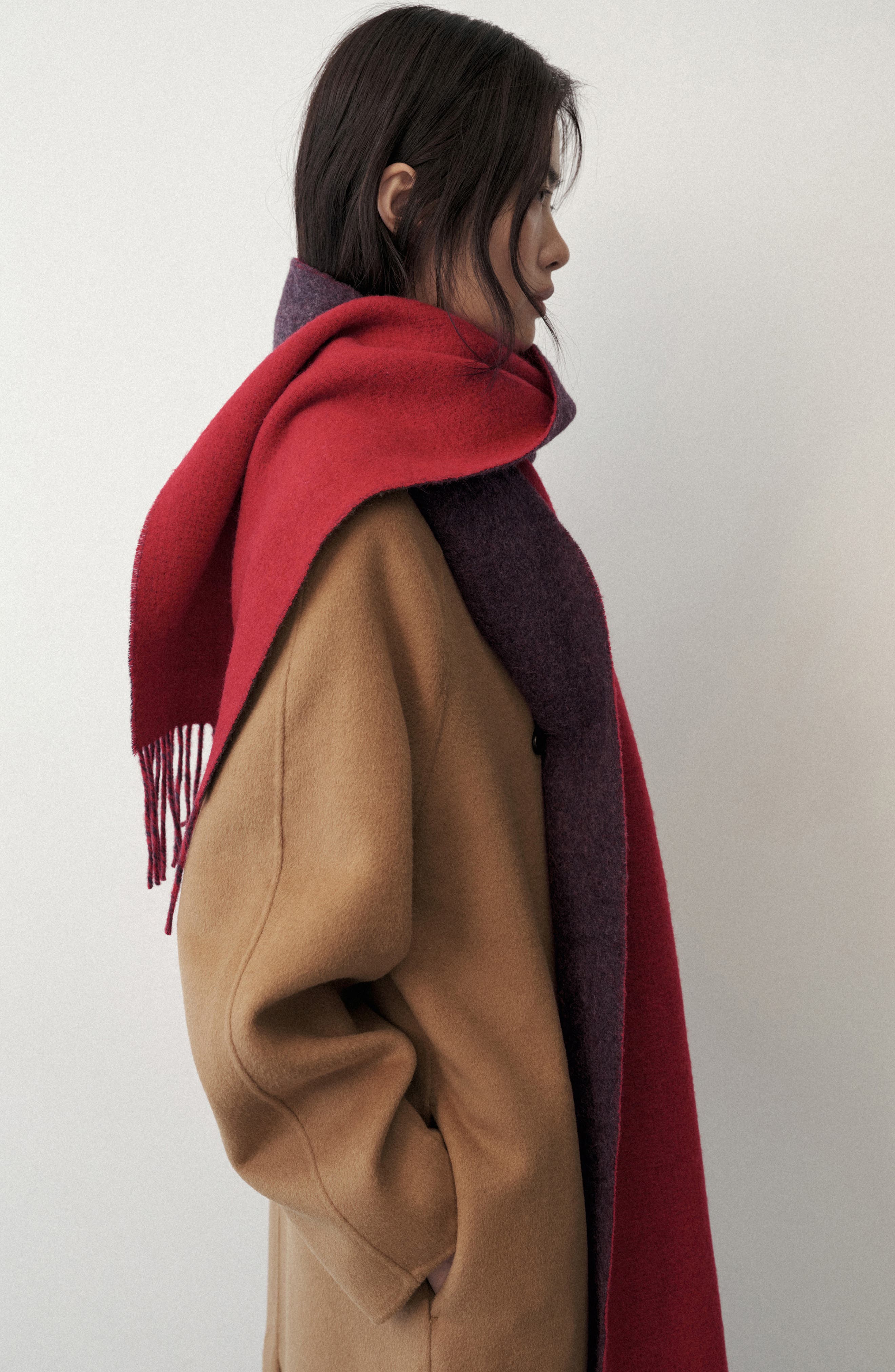 MANGO Reversible Wool Scarf (Women) | Nordstrom