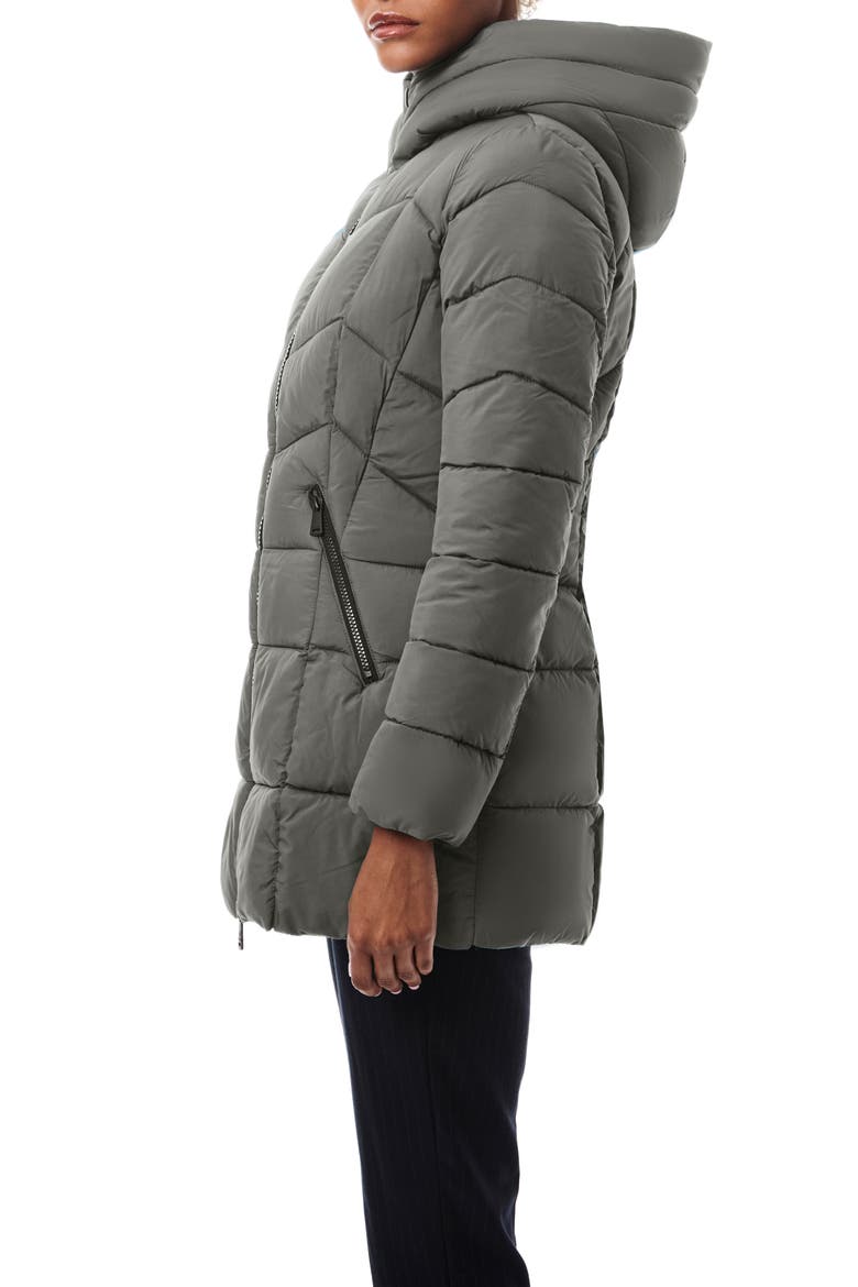Hooded Water Resistant Puffer Jacket, Alternate, color, METROPOLITE