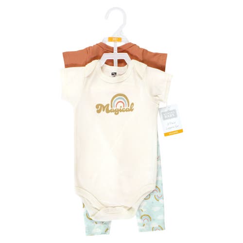 Hudson Baby 2 Bodysuits And Pant In Brown