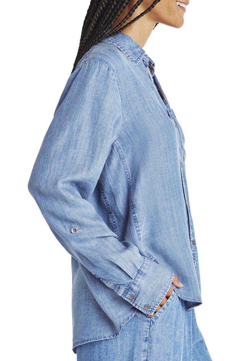 Reese Chambray Button-Up Shirt, Alternate, color, INDIGO