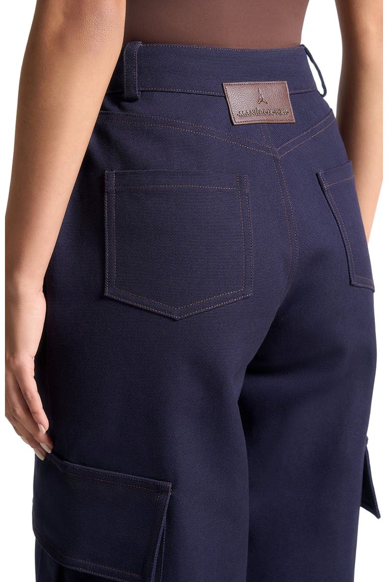 High Rise Drill Cargo Pants, Alternate, color, Indigo