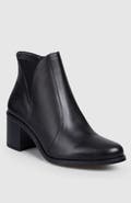 Manela Alex "V" Block Heel Side Up Bootie