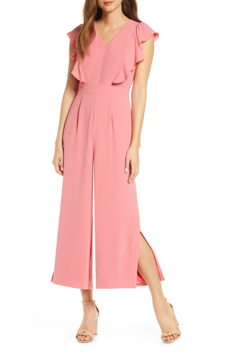 Rachel Parcell Flutter Sleeve Jumpsuit, Main, color,