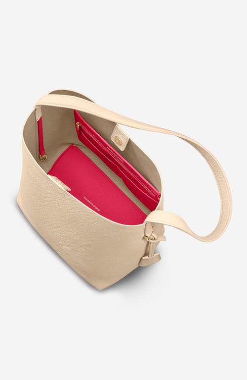 Maison De Sabre Maison De Sabré Leather Bucket Soft Tote In Saharan Fuchsia
