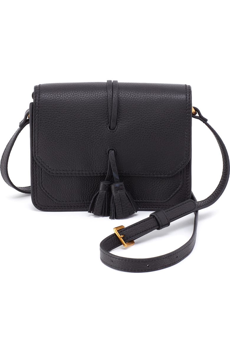 HOBO Small Eden Leather Crossbody Bag, Main, color, Black