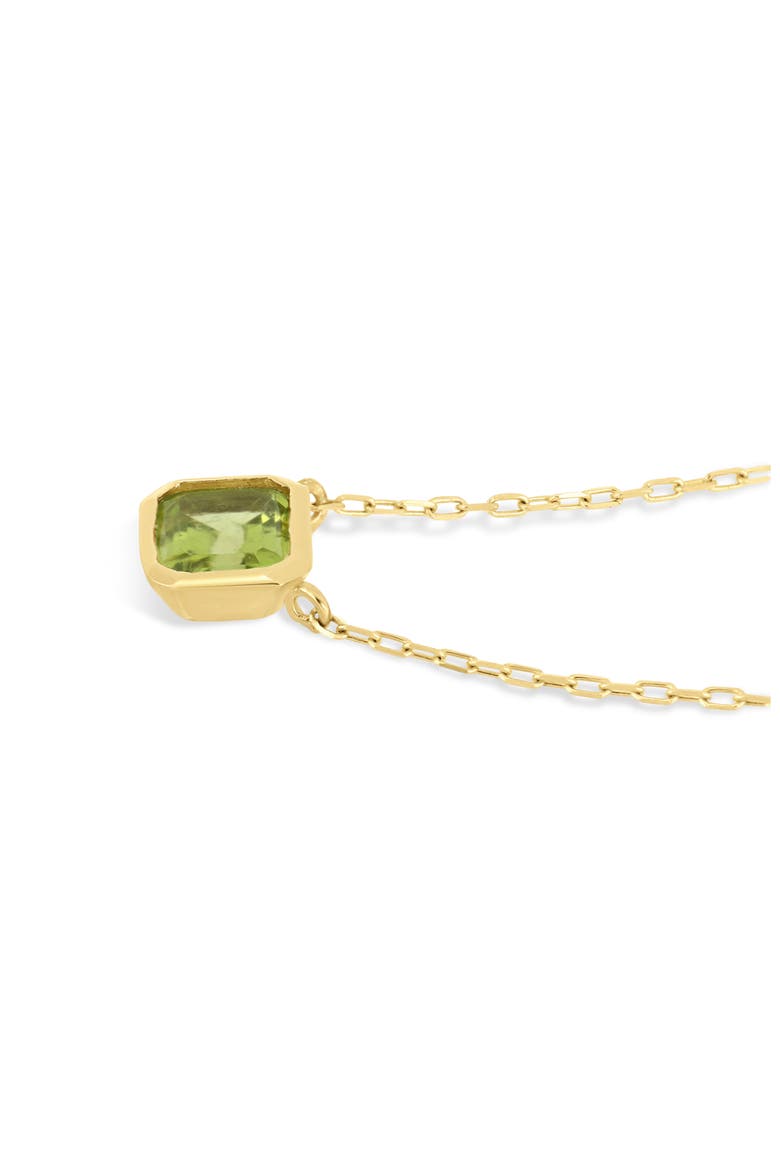 14k Gold Peridot Pendant Necklace, Alternate, color, 14KY