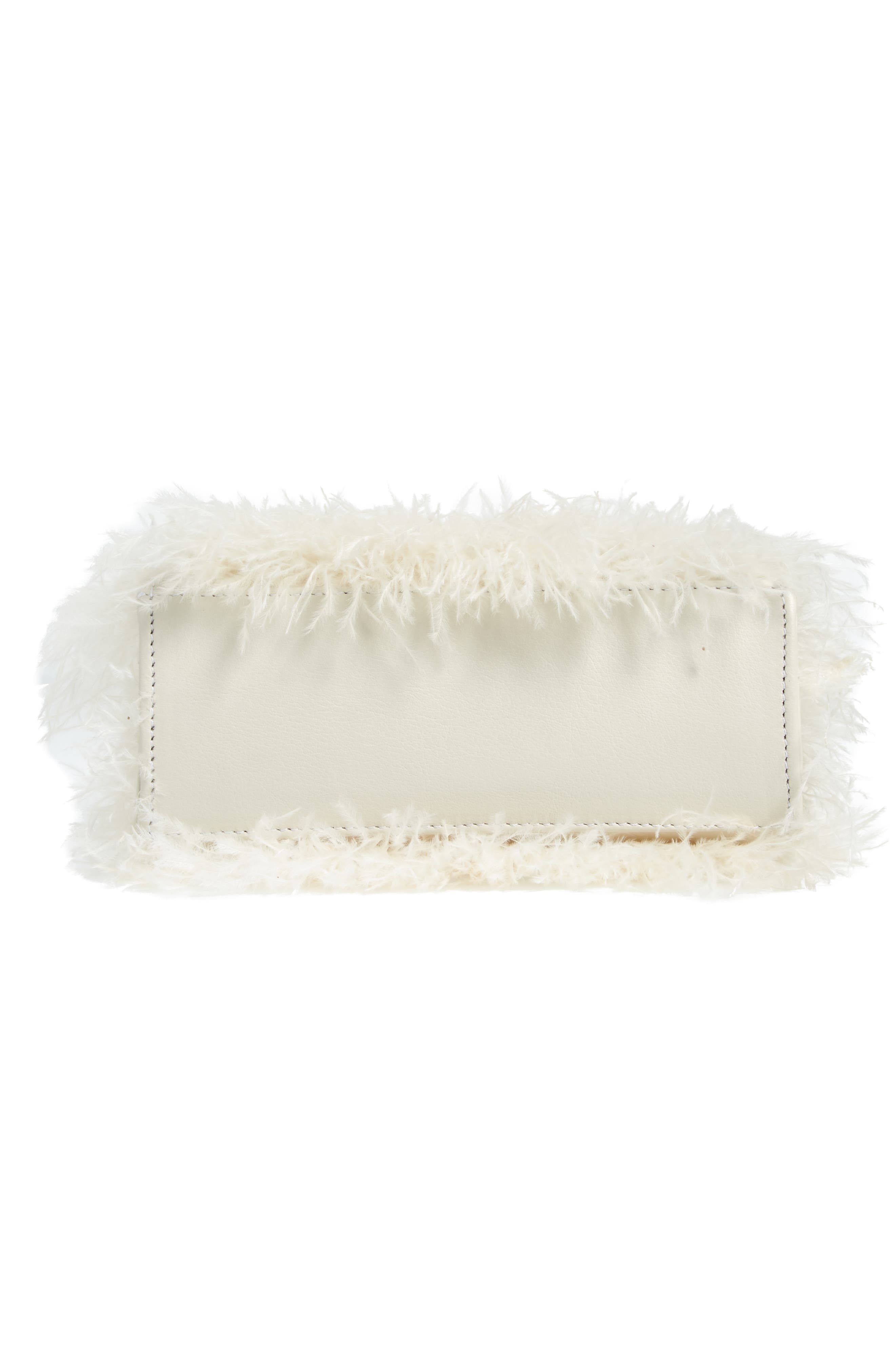 Nile Feather Handbag, Alternate, color, IVORY FEATHER