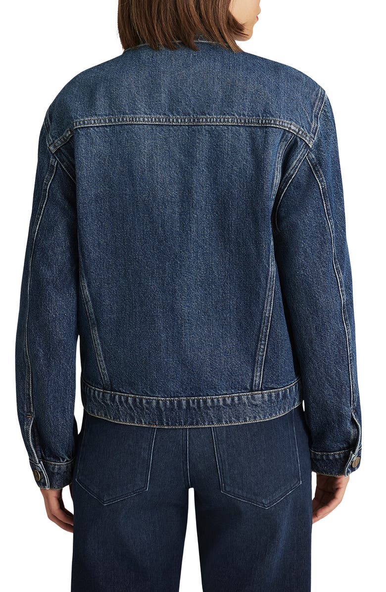 Mavi Jeans Ruby Denim Trucker Jacket, Alternate, color, Dark Blue Icon